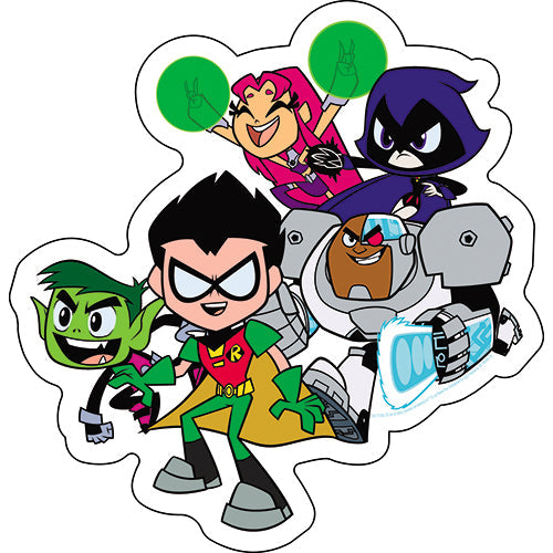 Teen Titans Go! Group 4.9"x5" Sticker - 6 pc prepack