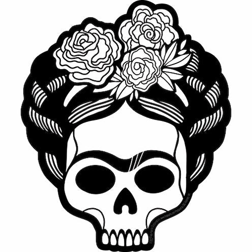 Frida Kahlo Skull Sticker - 6 pc prepack