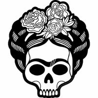 Thumbnail for Frida Kahlo Skull Sticker - 6 pc prepack