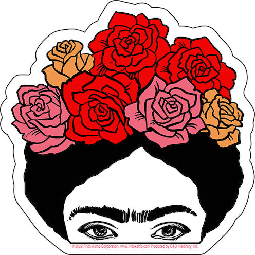 Frida Kahlo Flower Crown Sticker - 6 pc prepack