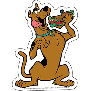 Scooby Doo Scooby with Sandwich 2.5x5.75" Sticker - 6 pc prepack