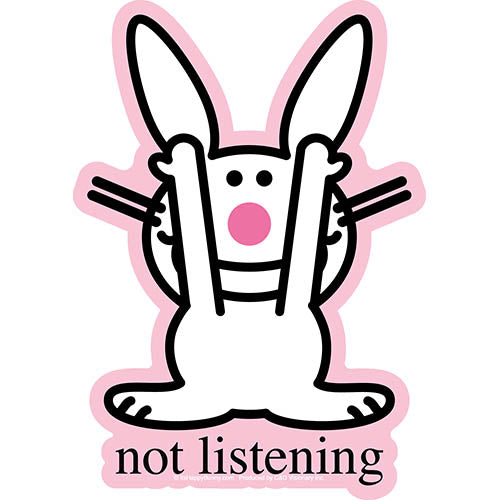 It's Happy Bunny 4"x5.75" Sticker - 6 pc prepack