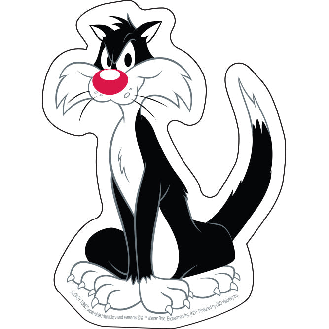 Looney Tunes Sylvester 3.75â€x5â€ Sticker - 6 pc prepack