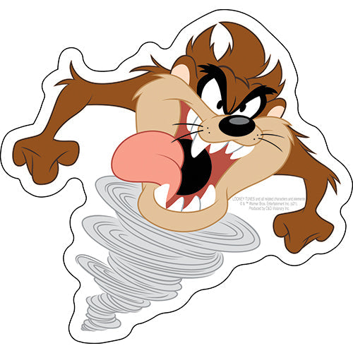 Looney Tunes Taz 4.9"x5.1" Sticker - 6 pc prepack