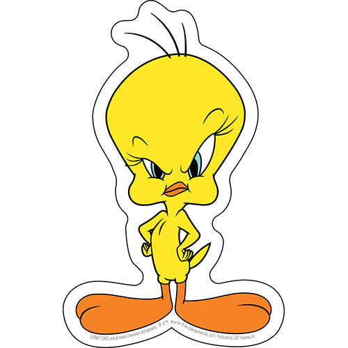Looney Tunes Tweety Bird 3.2"x5" Sticker - 6 pc prepack