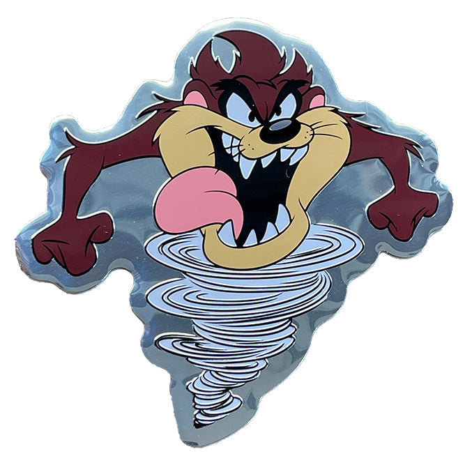 Looney Tunes Taz 3.8"x4.1" Metal Sticker - 6 pc prepack