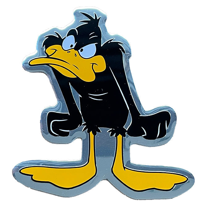 Looney Tunes Daffy Duck 3"x3.6" Metal Sticker - 6 pc prepack