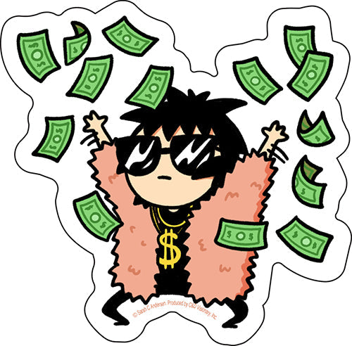 Sarah's Scribbles Ballin 4"x4" Sticker - 6 pc prepack