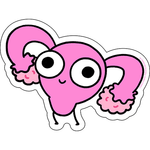 Sarah's Scribbles Uterus 5.5"x4.1" Sticker - 6 pc prepack