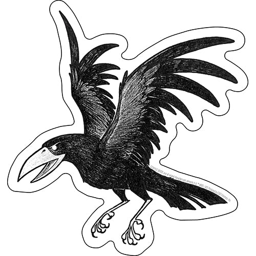 Corpse Bride Crow 5"x5.3" Sticker - 6 pc prepack
