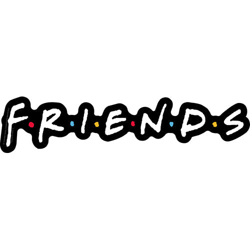 Friends Logo 8"x1.8" Sticker - 6 pc prepack