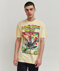 Thumbnail for Good Vibes Only T-Shirt - Khaki