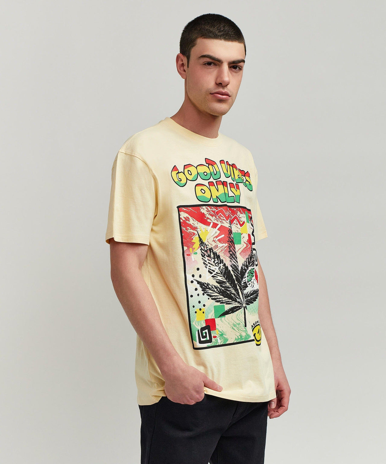 Good Vibes Only T-Shirt - Khaki
