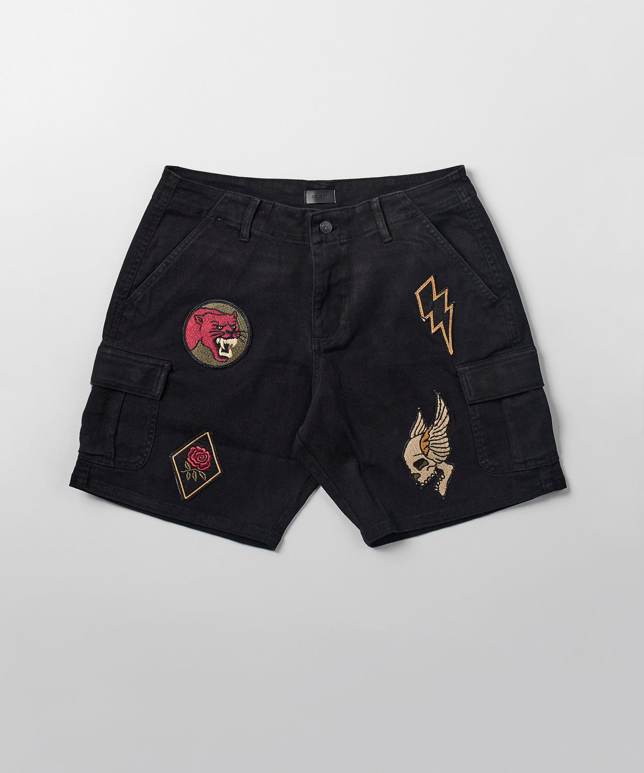 Havoc Patches Cargo Short - Black
