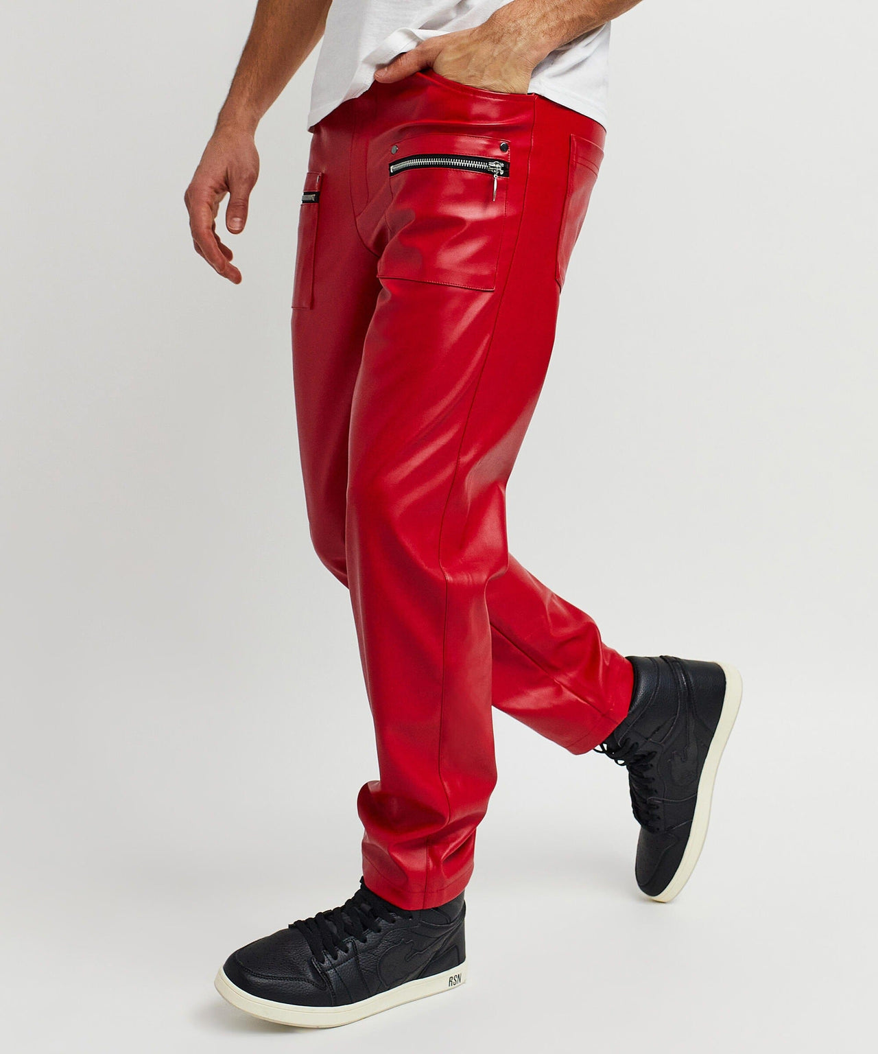 Tommy Leather Flare Denim