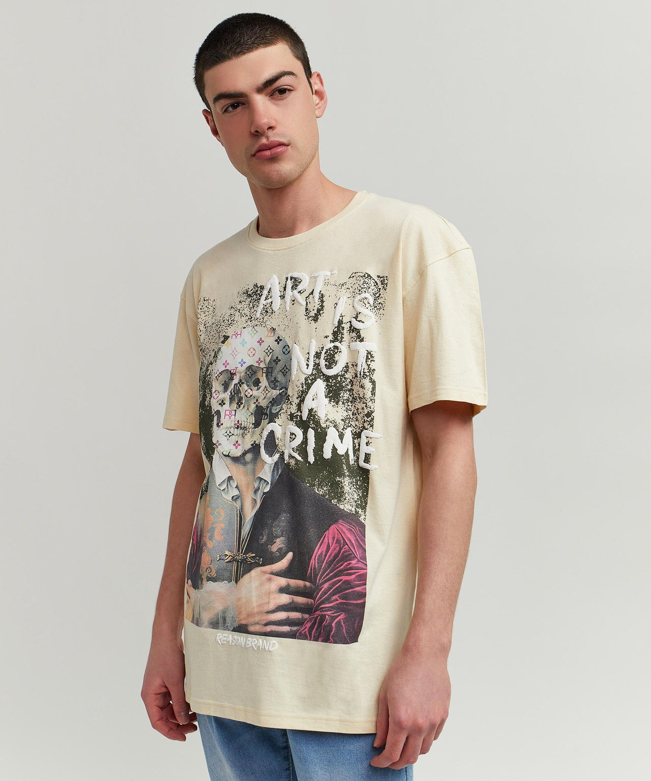Art Is Not A Crime T-Shirt - Khaki