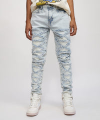 Thumbnail for Skinny Fit Denim Pant - Light Blue 2