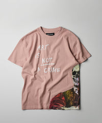 Thumbnail for Art Is Not A Crime Box T-Shirt - Pink