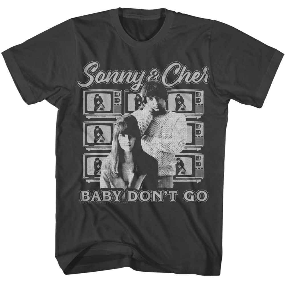 SONNY AND CHER-SONNY AND CHER TELEVISIONS BACKGROUND-SMOKE ADULT S/S TSHIRT