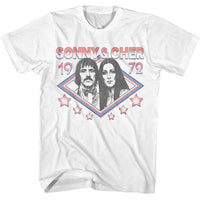 Thumbnail for SONNY AND CHER-SONNY AND CHER 1972 STARS-WHITE ADULT S/S TSHIRT