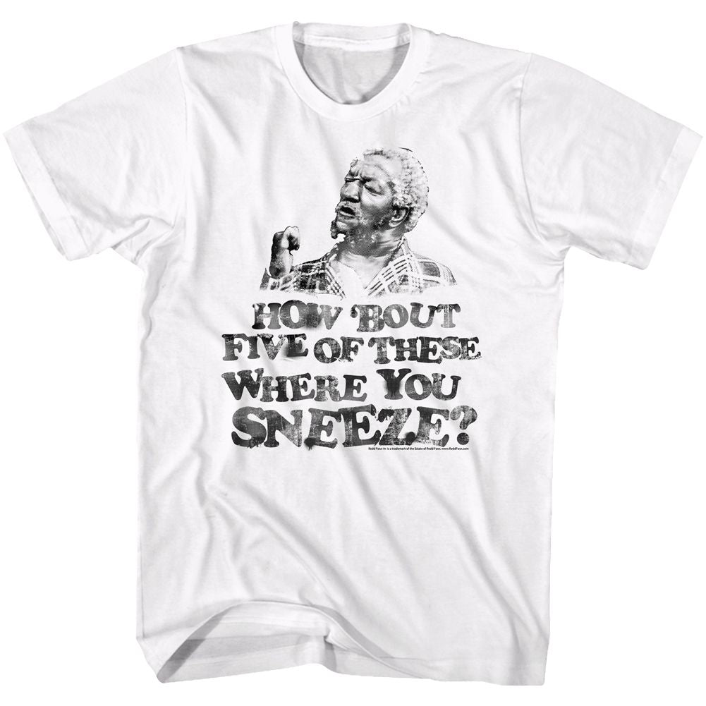 REDD FOXX-SNEEZE-WHITE ADULT S/S TSHIRT
