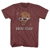 Thumbnail for REDD FOXX-STARS-VINTAGE MAROON HEATHER ADULT S/S TSHIRT