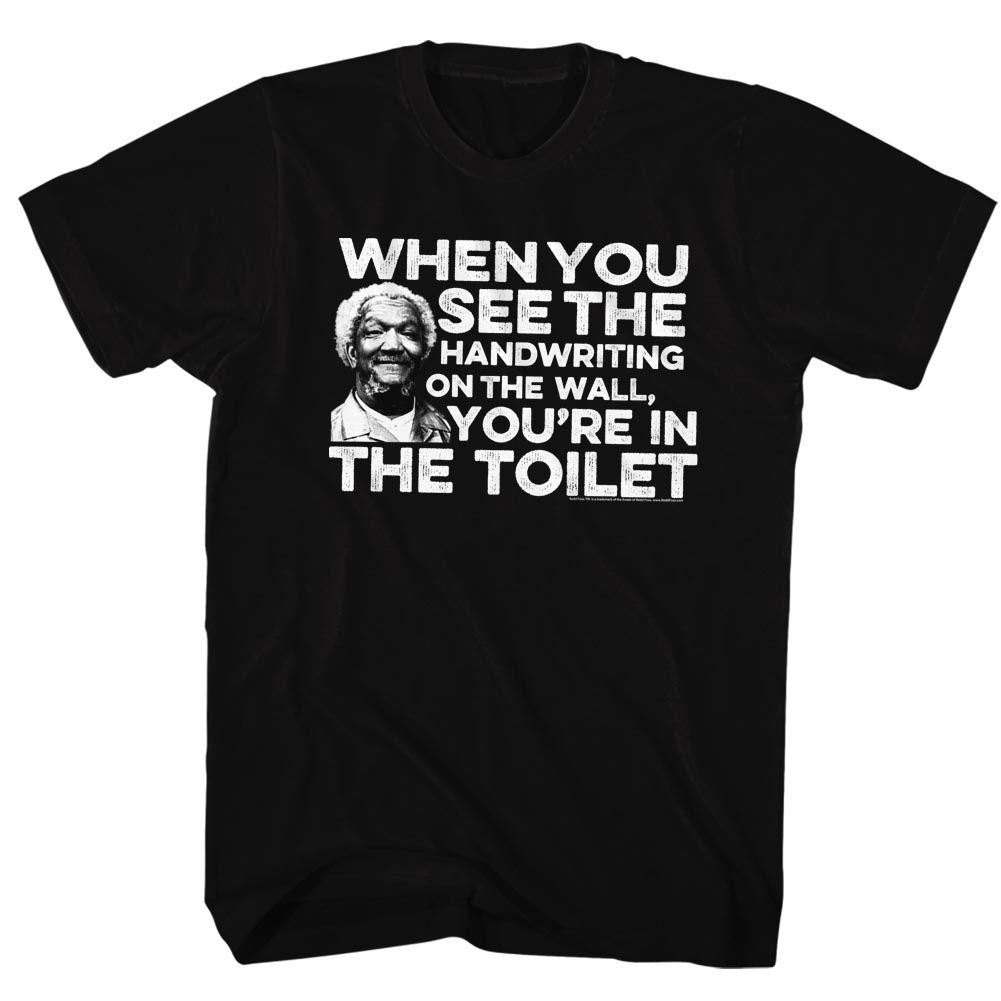 REDD FOXX-TOILET-BLACK ADULT S/S TSHIRT