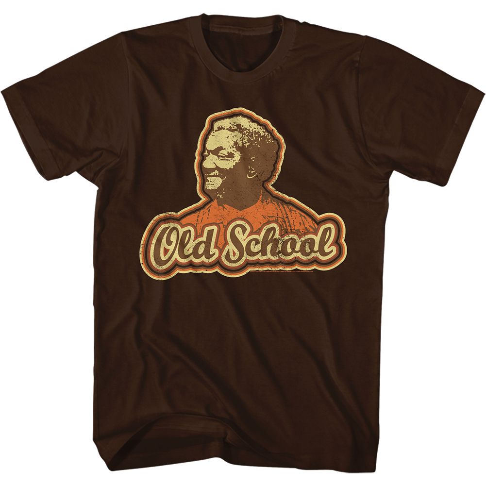 REDD FOXX-OLD SCHOOL-DARK CHOCOLATE ADULT S/S TSHIRT