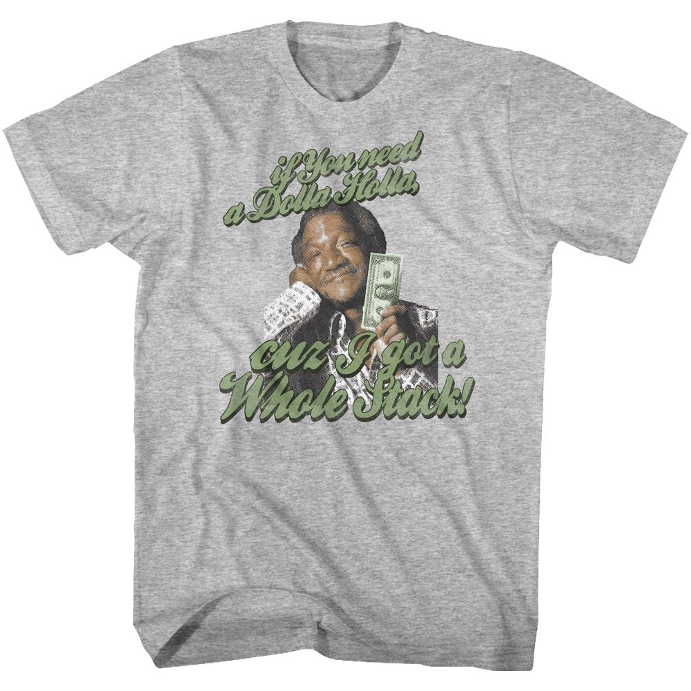 REDD FOXX-DOLLA-GRAY HEATHER ADULT S/S TSHIRT