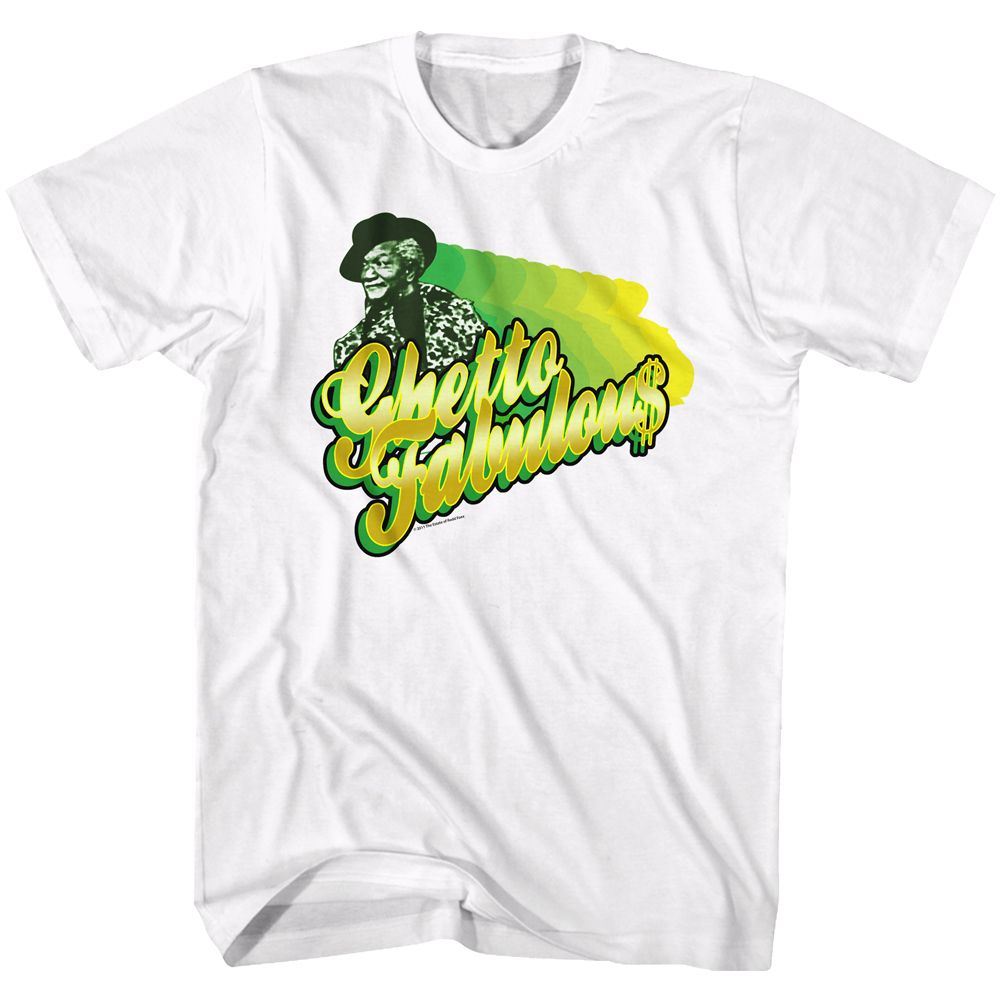 REDD FOXX-GHETTO FABULOUS-WHITE ADULT S/S TSHIRT
