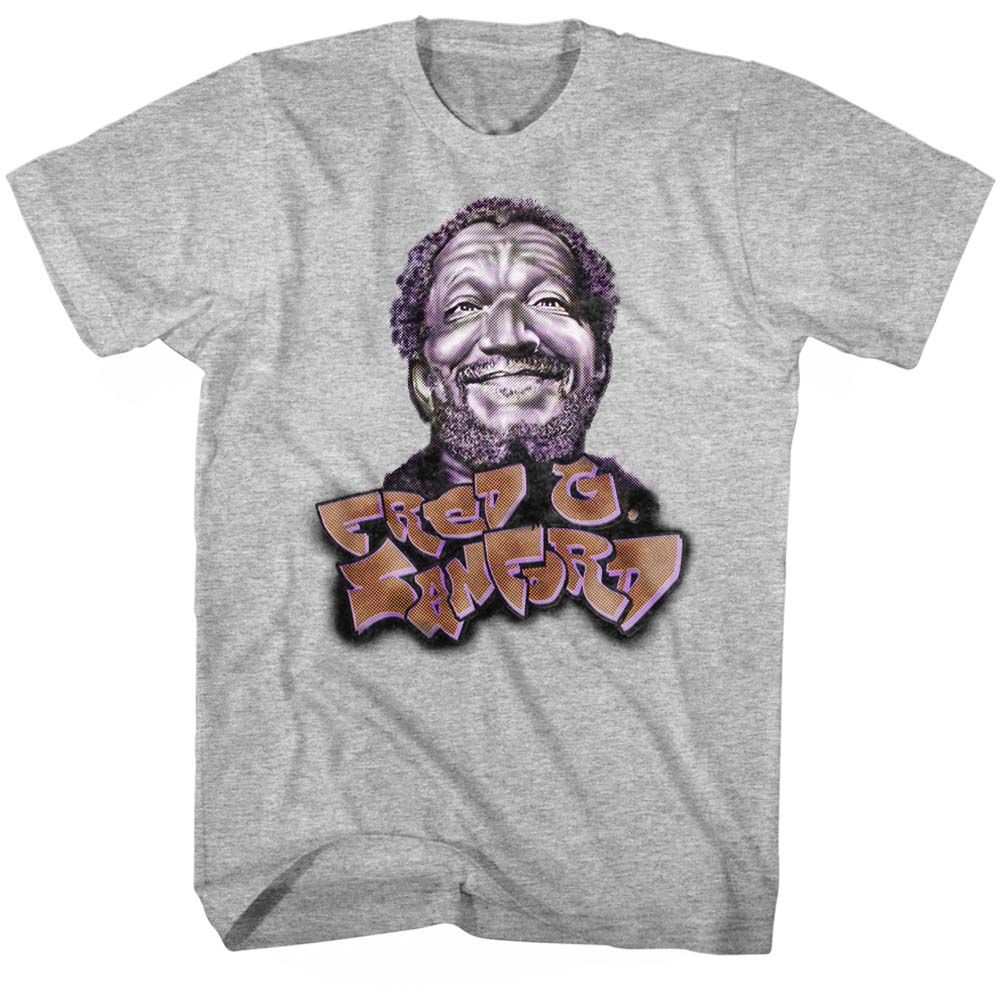REDD FOXX-SANFORD GRAFFITI-GRAY HEATHER ADULT S/S TSHIRT