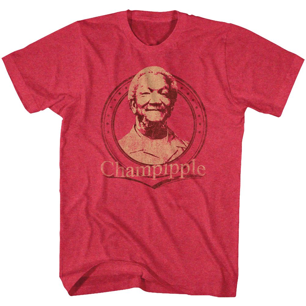 REDD FOXX-CHAMPIPPLE-RED HEATHER ADULT S/S TSHIRT