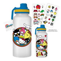Thumbnail for Sanrio GroupC Circle   32oz Twist Spout Plastic Bottle w Sticker Set – 12 pc ppk ($6.75 each)