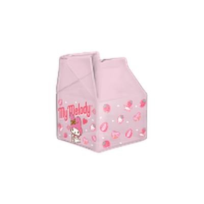 Sanrio My Melody Sitting Holding Strawberry Boxed  11.9oz Glass Milk Cup – 12 pc ppk ($8.00 each)