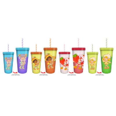 Strawberry Shortcake and Friends  24oz 4 pack Color Change Plastic Tumbler – 12 pc ppk ($8.00 each)