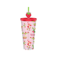 Thumbnail for Strawberry Shortcake Berry Vines Toss Print 24oz Plastic Cold Cup w/ Lid and Topper Straw – 12 pc ppk ($6.50 each)