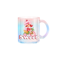 Thumbnail for Strawberry Shortcake Vintage Retro Stripes Sweet Bike Iridescent 17.5oz Glass Coffee Mug – 24 pc ppk ($6.50 each)