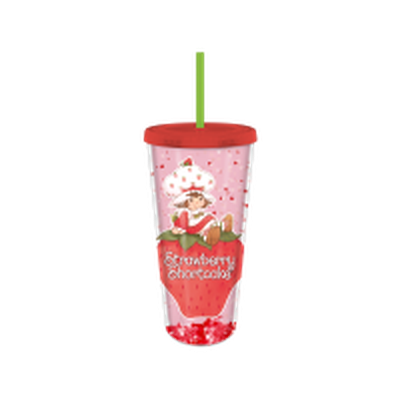 Strawberry Shortcake Sitting Strawberry  32oz Confetti Cold Cup – 12 pc ppk ($7.50 each)