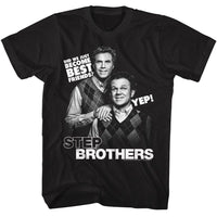 Thumbnail for STEP BROTHERS-STEP BROTHERS BEST FRIENDS QUOTE-BLACK ADULT S/S TSHIRT