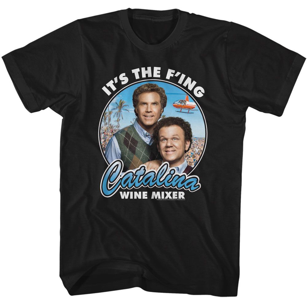 STEP BROTHERS-STEP BROTHERS F ING WINE MIXER-BLACK ADULT S/S TSHIRT