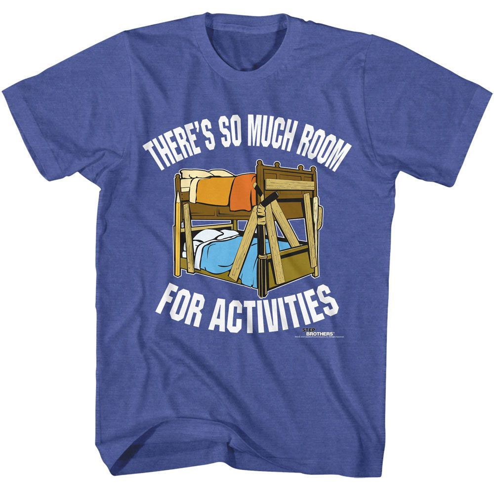 STEP BROTHERS-STEP BROTHERS BUNK BEDS-ROYAL HEATHER ADULT S/S TSHIRT