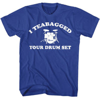Thumbnail for STEP BROTHERS-STEP BROTHERS TEABAGGED DRUM SET-ROYAL ADULT S/S TSHIRT