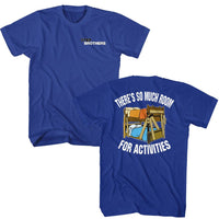 Thumbnail for STEP BROTHERS-STEP BROTHERS ACTIVITIES FRONT BACK-ROYAL ADULT S/S TSHIRT