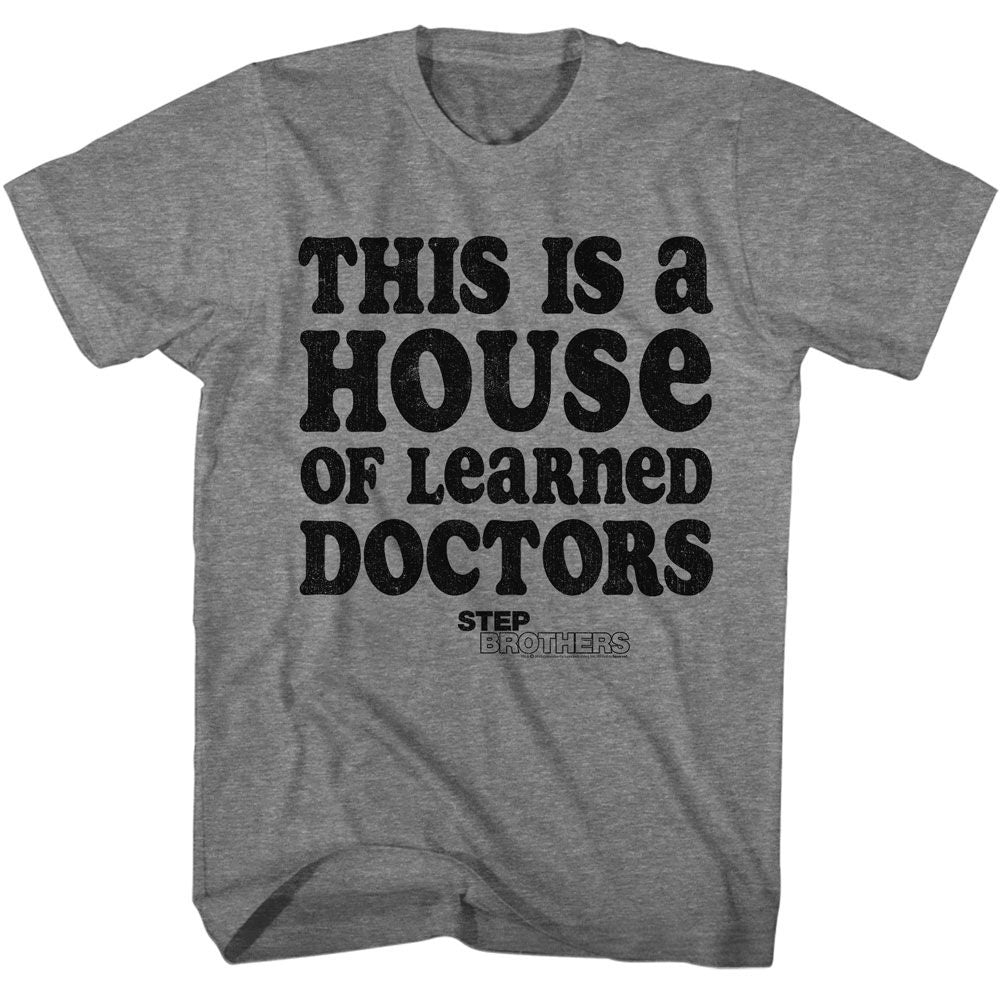 STEP BROTHERS-STEP BROTHERS LEARNED DOCTORS-GRAPHITE HEATHER ADULT S/S TSHIRT