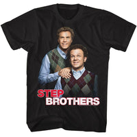 Thumbnail for STEP BROTHERS-STEP BROTHERS FULL COLOR-BLACK ADULT S/S TSHIRT