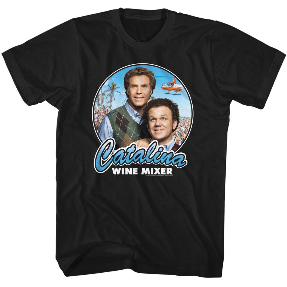 STEP BROTHERS-STEP BROTHERS CATALINA WINE MIXER-BLACK ADULT S/S TSHIRT