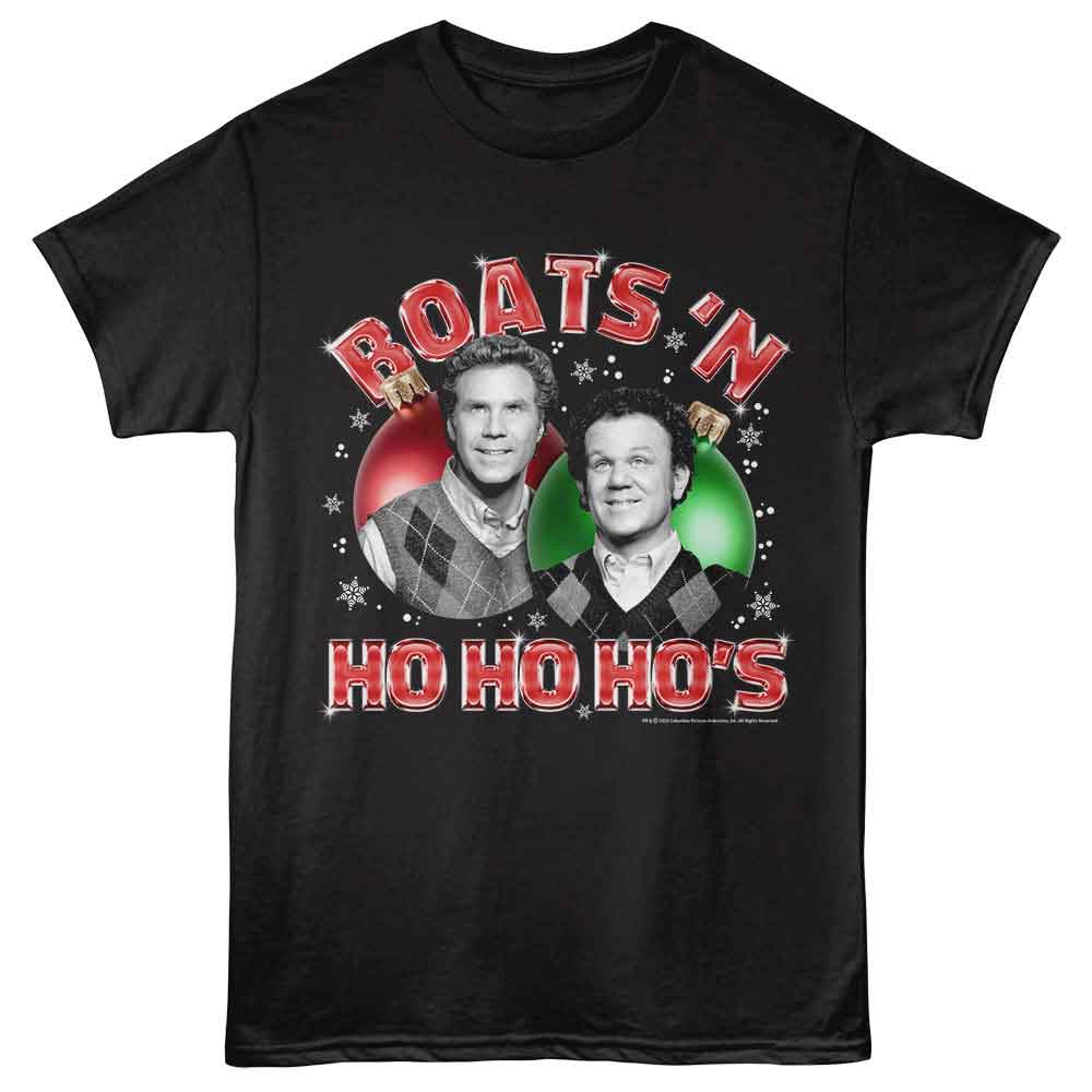 STEP BROTHERS-STEP BROTHERS BOATS N HO HO HOS-BLACK ADULT S/S TSHIRT