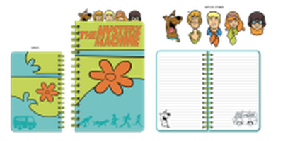 Scooby Doo Mystery Machine Flowers Spiral 5 Tabbed Notebook-5x8 in – 30 pc ppk ($6.00 each)