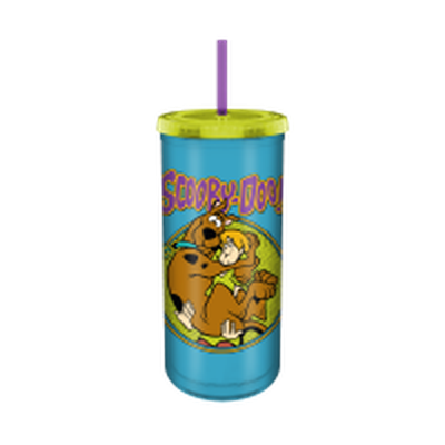 Scooby Doo Scared Shaggy Scooby  20oz Plastic Tall Cold Cup w/ Lid and Straw – 12 pc ppk ($5.25 each)