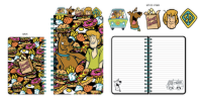Scooby Doo Scooby Shaggy Junk Food Spiral 5 Tabbed Notebook-5x8 in – 30 pc ppk ($6.00 each)